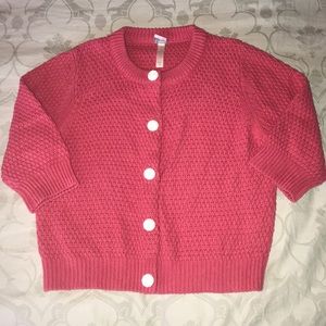 Aqua (Bloomingdales) Short Cardigan Sweater, sz M
